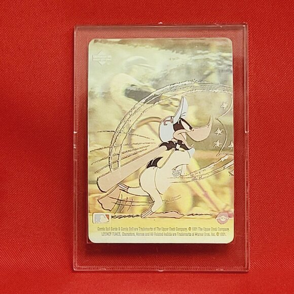 Upper Deck Comic Ball Card Looney Tunes Reggie Jackson Daffy Duck Batting Hologr - Picture 7 of 11